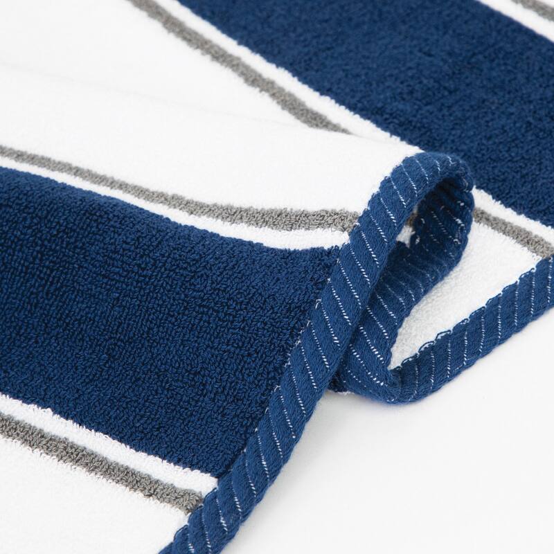 Aston & Arden Oversized Pinstriped Resort Beach Towel - 35x70