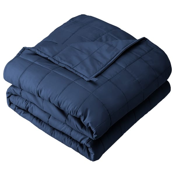 Bare Home Weighted Sensory Blanket - 60"x80" - 20lbs - Cotton Dark Blue