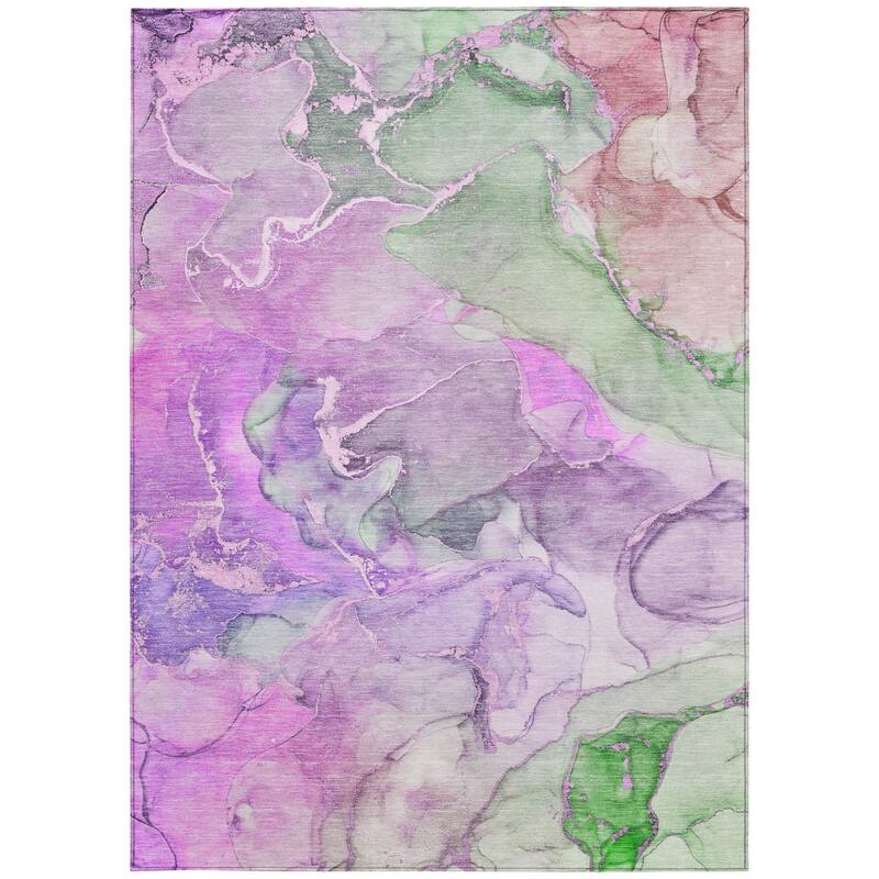 Almisi Unique Abstract Weather Resistant Sleek Contemporary Outdoor Rug