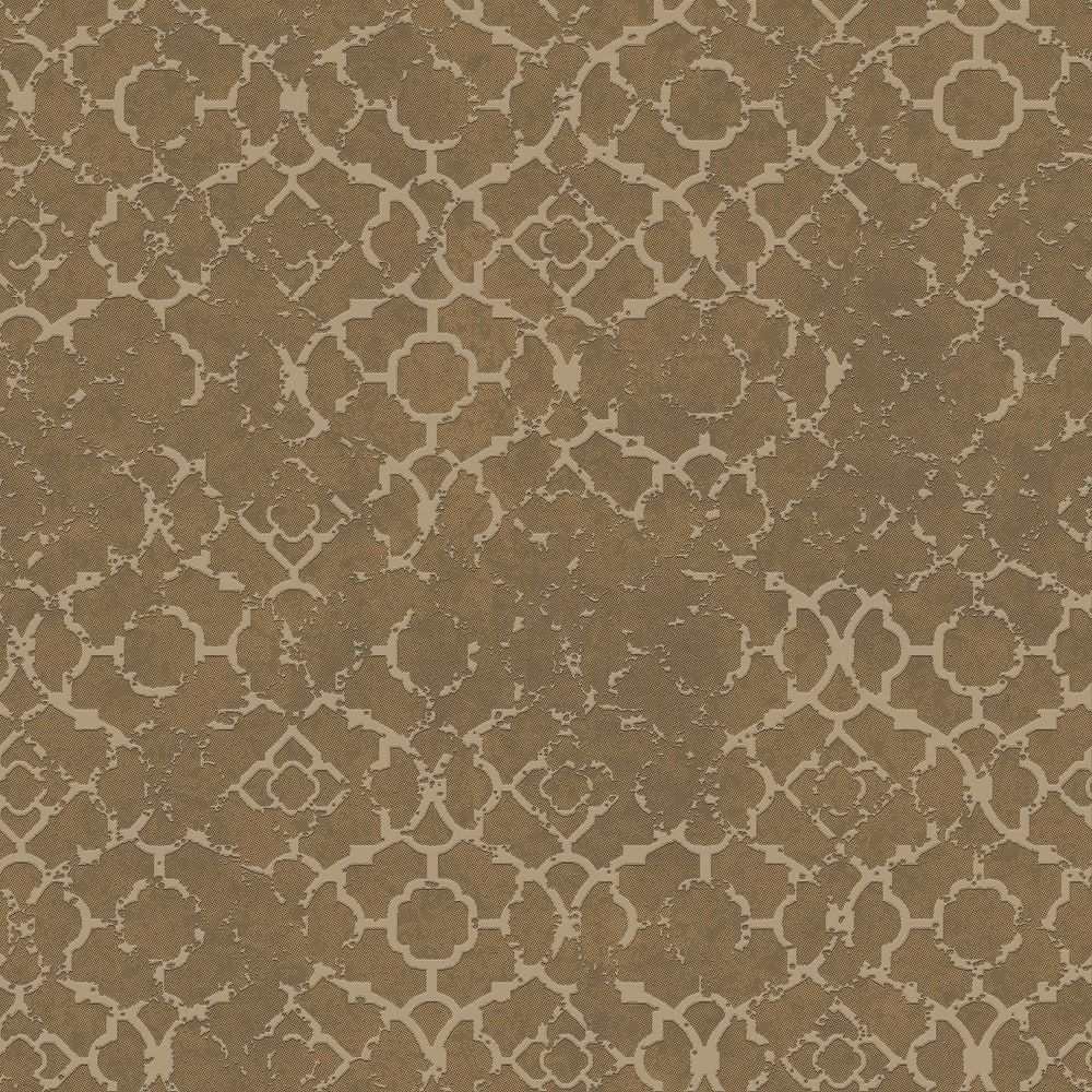 Galerie Wallcoverings Emporium 3D Embossed Aged Quatrefoil Non-woven Metallic Wallpaper Roll