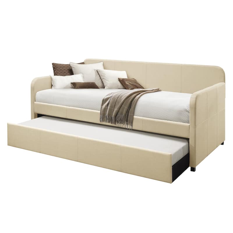 Porch & Den Anthony Upholstered Casual Daybed Set with Trundle