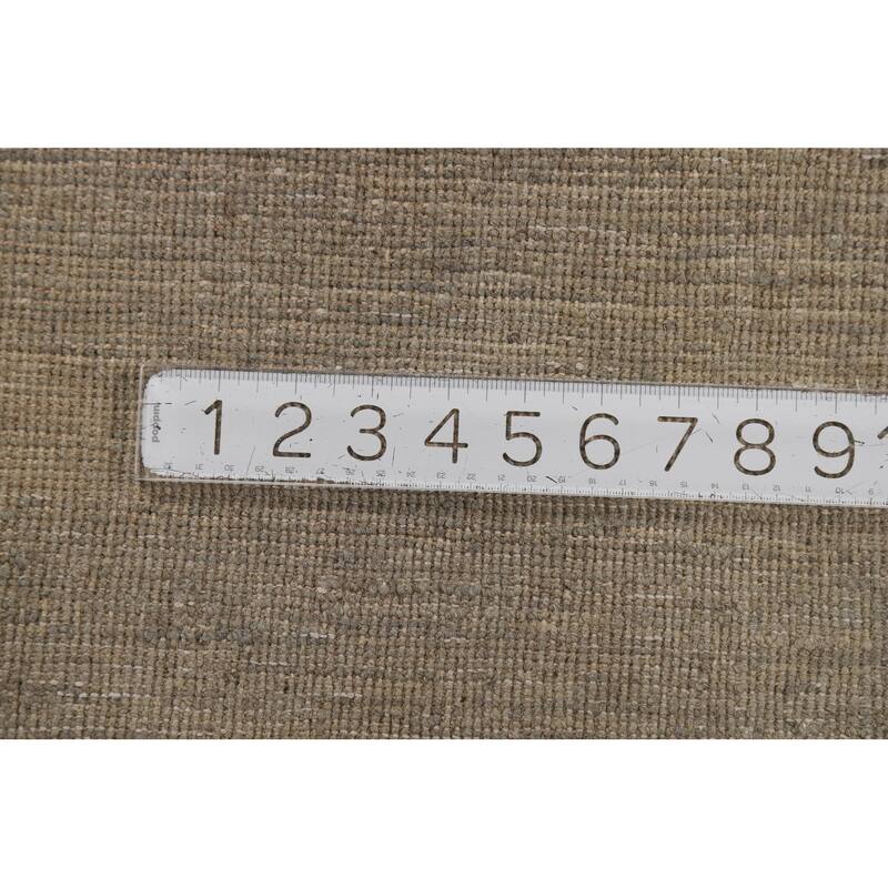 Gray Gabbeh Modern Rug Handmade Wool Carpet - 3'5" x 4'11"