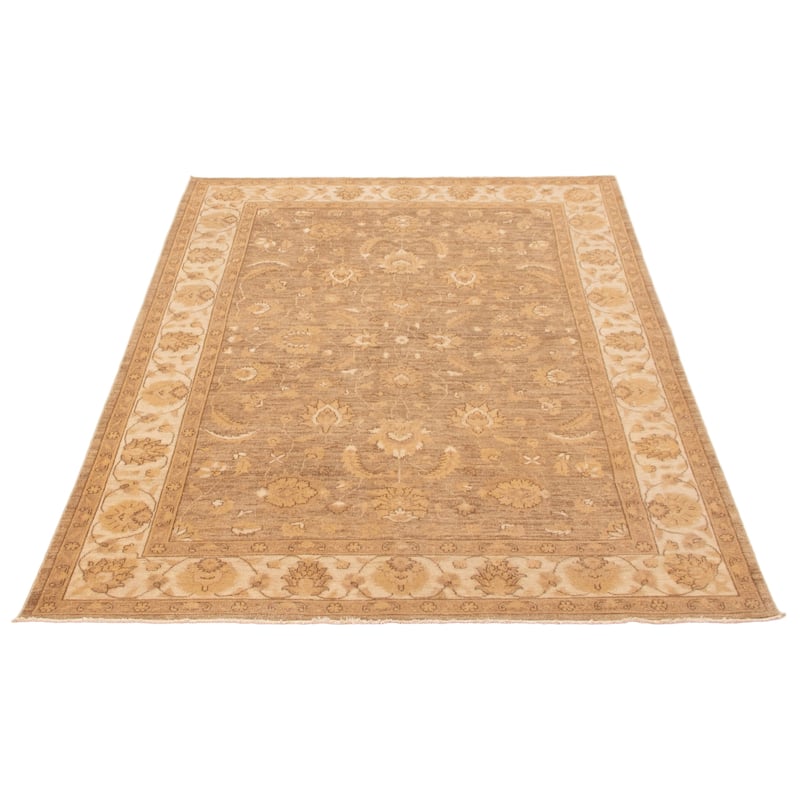 ECARPETGALLERY Hand-knotted Chobi Finest Taupe Wool Rug - 6'4 x 8'5