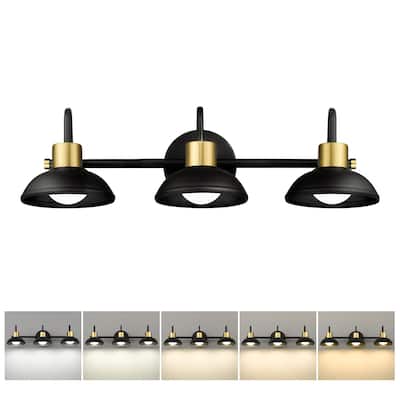 3/4/5 Light 15W LED Gooseneck Black Bathroom Vanity Light