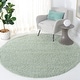 preview thumbnail 170 of 197, SAFAVIEH Laguna Shag Verdiana Solid Color 2-inch Thick Rug. 8' Round - Light Sage - Round