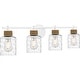 preview thumbnail 3 of 6, Baltic 4-Light Matte White Bath Light