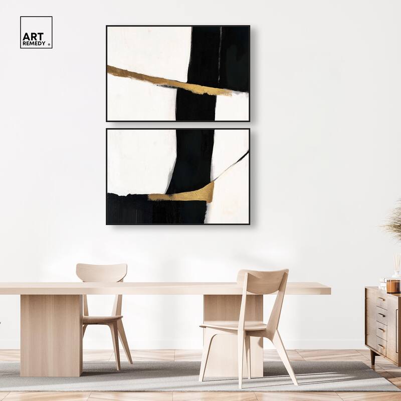 Weight of Black II Canvas Set of 2 by Art Remedy