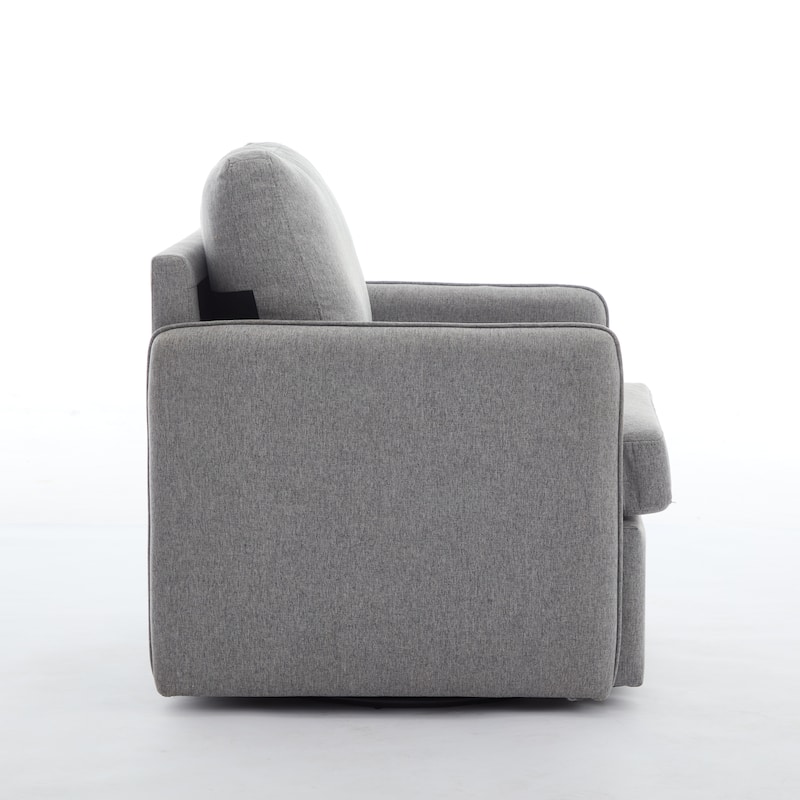 Linen Swivel Accent Chair