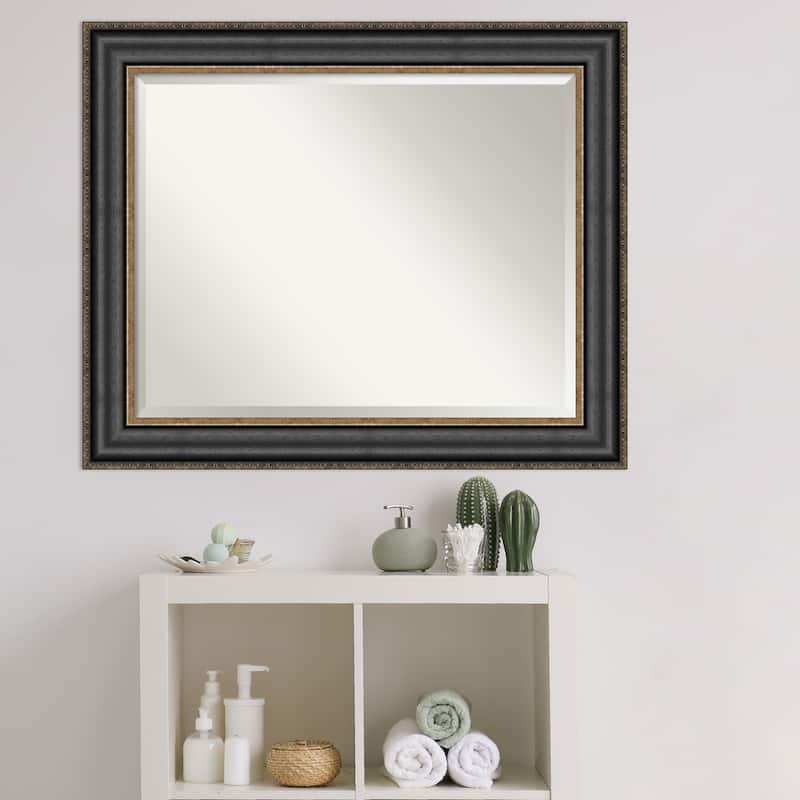 Beveled Bathroom Wall Mirror - Thomas Black Bronze Frame - Thomas Black Bronze