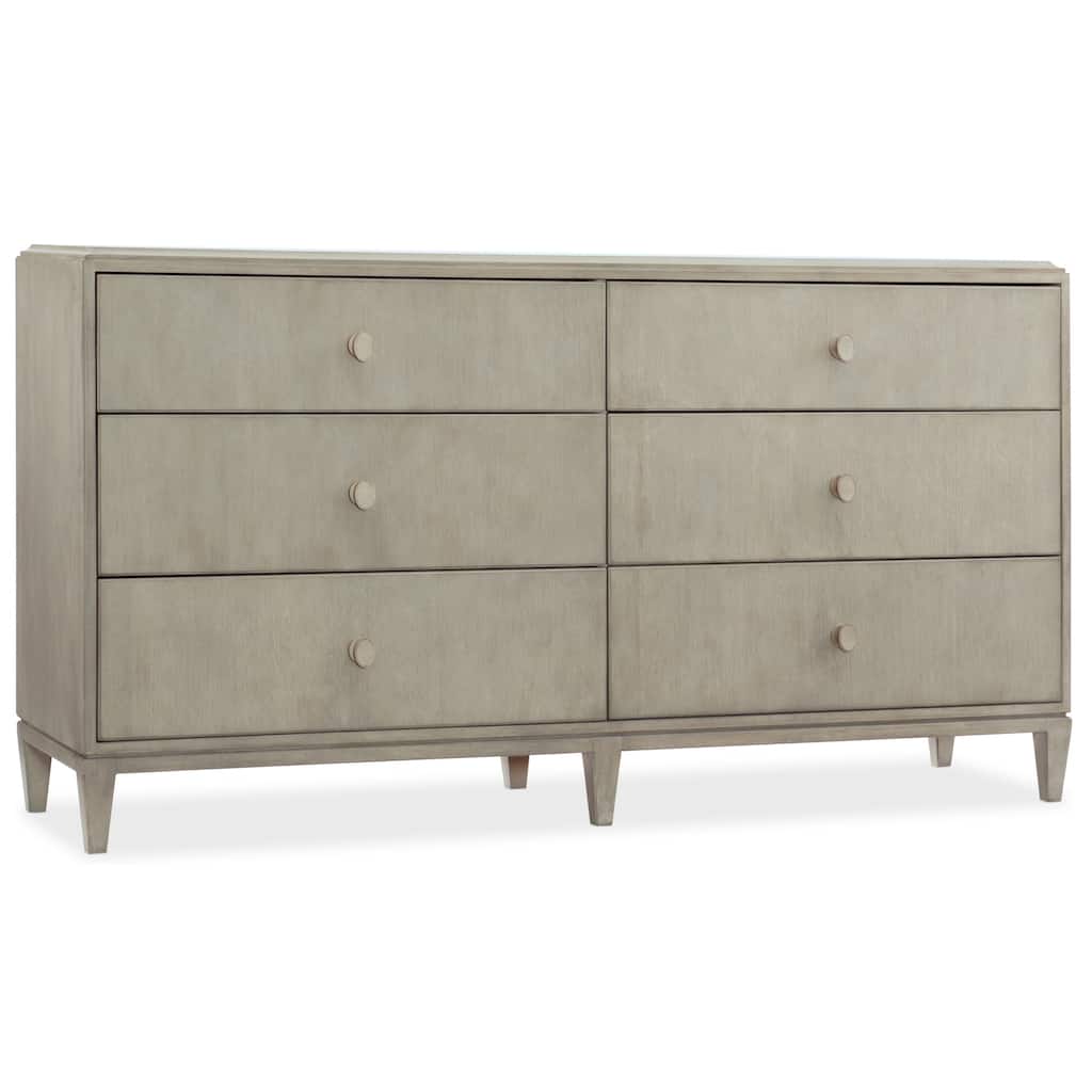 Hooker Furniture Elixir 70" Wide Rubberwood and Walnut Dresser with 6