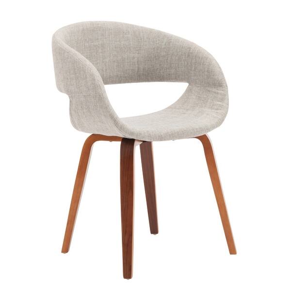 slide 2 of 11, Porthos Homes Mid-century Style Dining Chair With Fabric Upholstery Grey