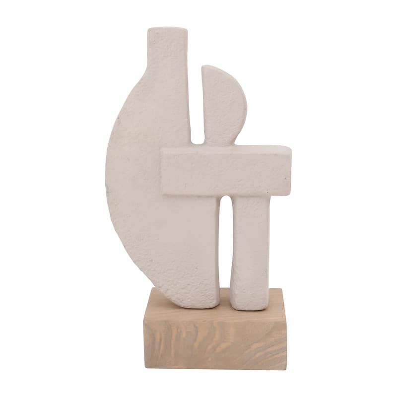 Sagebrook Home Ecomix Table Sculpture - Elegant Mango Wood Base, Transform Your Space with Artistic Flair