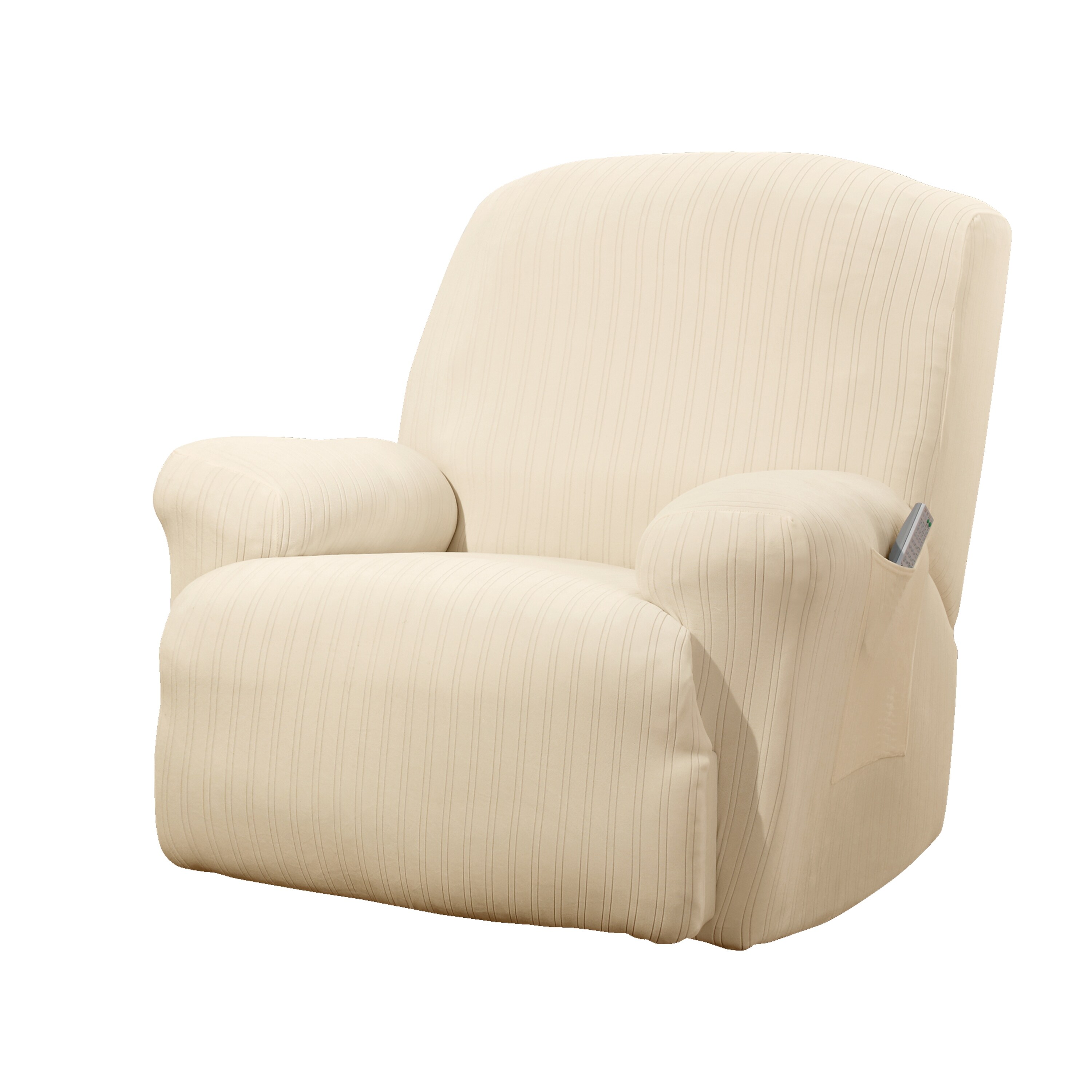 Maytex collin stretch 4 piece recliner chair furniture cover slipcover sales