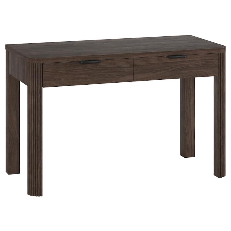 Lonsdale 48" Wide Rectangular Fluted Desk - Alder Brown
