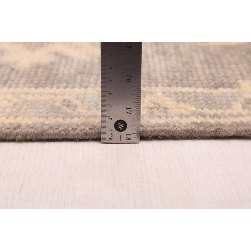 ECARPETGALLERY Hand-knotted Kavya Oushak Dark Grey Wool Rug - 7'11 x 9'10