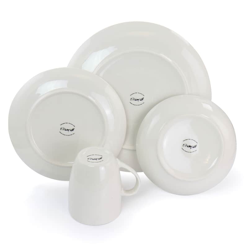 Elama Iris 32 Piece Porcelain Dinnerware Set - 8' x 10'
