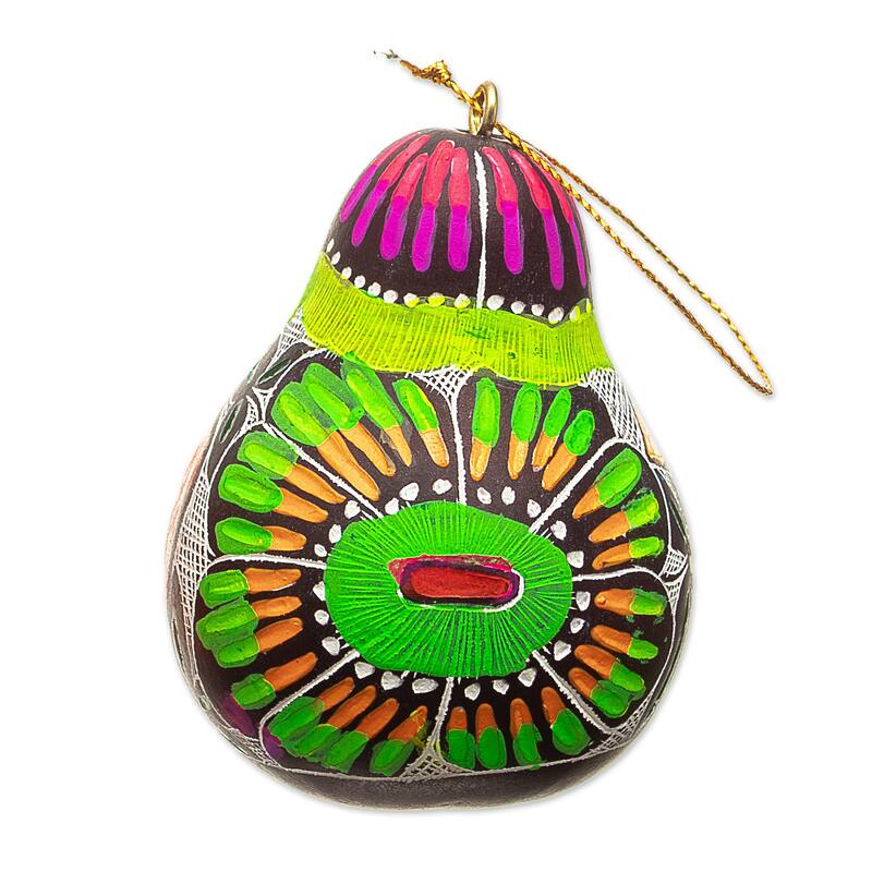 Novica Handmade Harmonious Garden Gourd Ornament