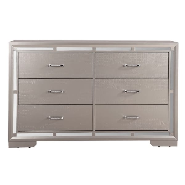 lonnix silver dresser Furniture of America Aalok Silver Dresser