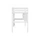preview thumbnail 11 of 11, White Twin Size Wood Loft Bed with Desk, Shelves, and Guardrail