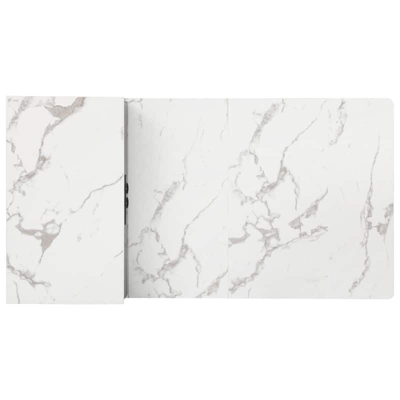 59.5" Kitchen Island with Extendable Dining Table Double-sided Storage and Built-in Power Outlet for Kitchen, Dining Room