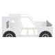 preview thumbnail 11 of 10, Full Size Classic Car-Shaped Platform Bed with Wheels, Sturdy Pine Wood Frame, White - Fun Kids' Bedroom Design