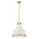 preview thumbnail 4 of 6, Minka Lavery 3932 Lynk 17" Wide Pendant with Etched Opal Glass Shade