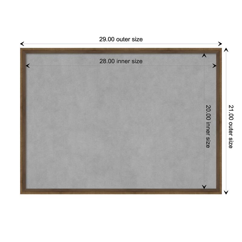 Amanti Art Lucie Light Bronze Framed Magnetic Board - Board Size 28x20