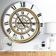 preview thumbnail 8 of 8, Designart 'Time Spiral in Antique Style' Oversized Contemporary Wall CLock 23 in. wide x 23 in. high