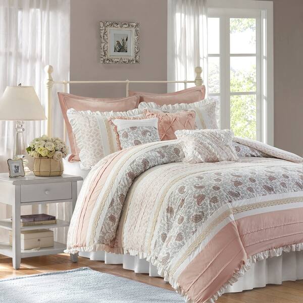 Shop Madison Park Vanessa 9 Piece Cotton Percale Comforter Set On Sale Overstock 19891183