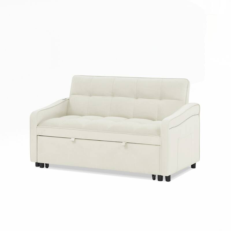 Loveseats Sofa Bed with Pull-out Bed AND Adjsutable Back - 2 Seat