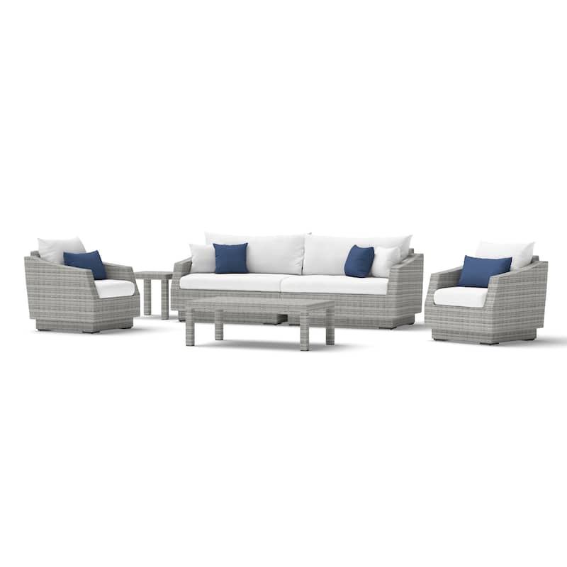 Cannes 6 Piece Sunbrella Outdoor Patio Sofa & Club Chair Set