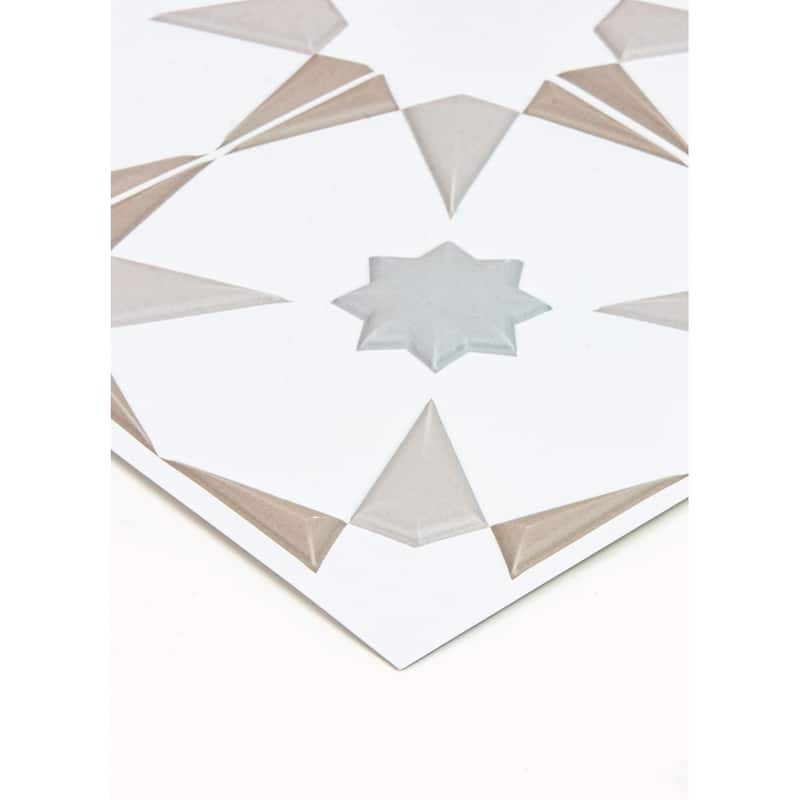 InHome Neutral Vega Peel & Stick Embossed Tile Backsplash
