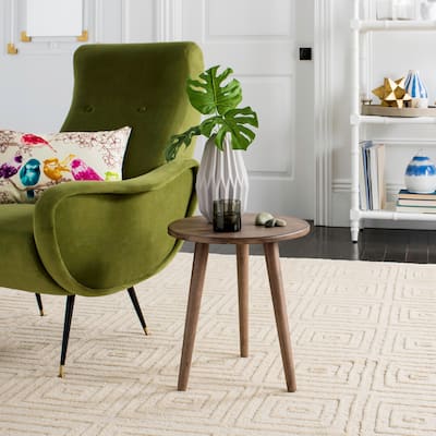 SAFAVIEH Orion Chocolate Brown Round Accent Table - 15.8" x 15.8" x 16.3"