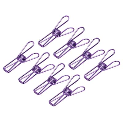 Tablecloth Clips, 55mm Clamps for Fix Table Cloth, Purple 8 Pcs