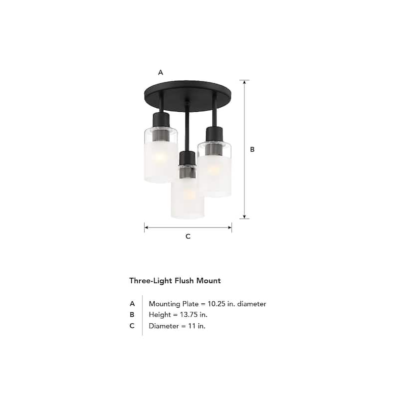 Cedar Lane 3 Light Semi Flush - 11