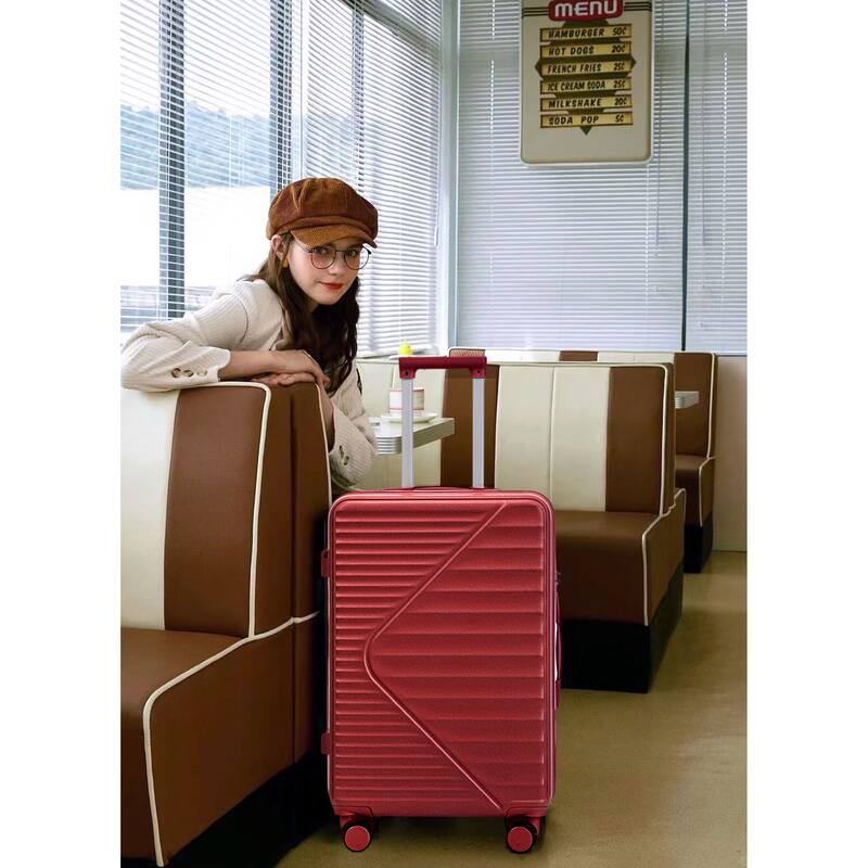 3 PCS in ABS Spinner Wheel Luggage, TSA Combination Lock for Big and Middle Size