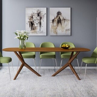 Modrest Utah Modern Walnut Rectangular Dining Table - Bed Bath & Beyond ...