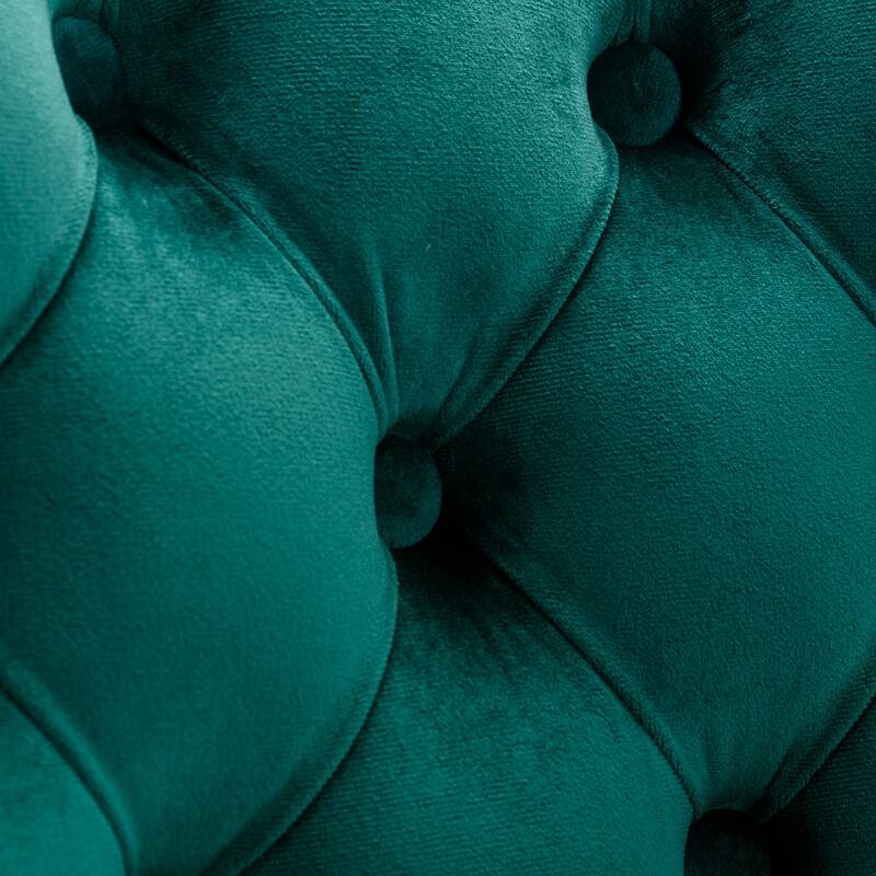 Roomfitters Swivel Velvet Bar Stools Set of 2, Adjustable Height Tufted Upholstered Counter Chairs with Gold Base