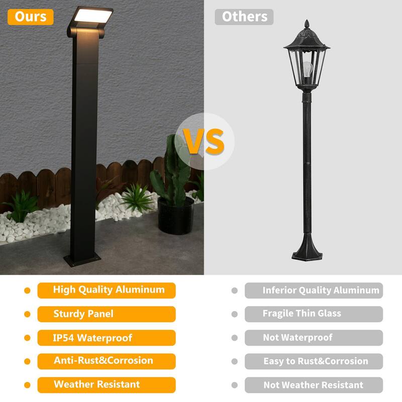 Outdoor Pathway Light LED Bollard Light Landscape Path Light (23.62in)