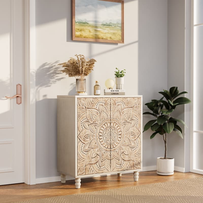 COSIEST Vintage Sideboard Storage Cabinet and Buffet