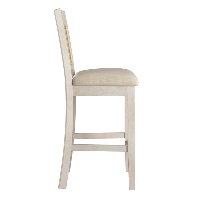 Plaga Slat Back Cane Accent Counter Height Chair (Set of 2) by iNSPIRE Q Classic - Counter Height