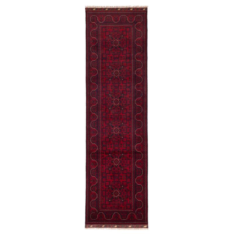 ECARPETGALLERY Hand-knotted Finest Khal Mohammadi Red Wool Rug - 2'10 x 10'3