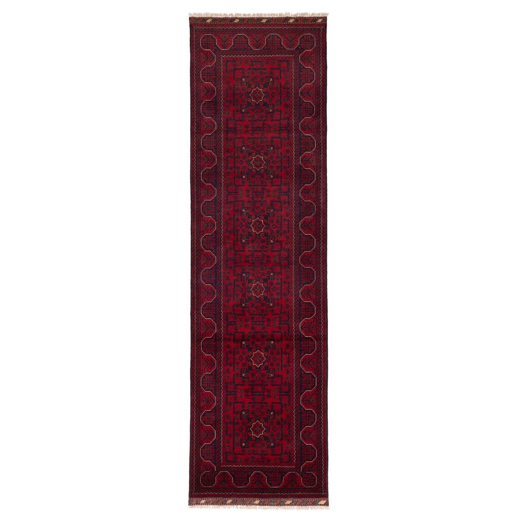 ECARPETGALLERY Hand-knotted Finest Khal Mohammadi Red Wool Rug - 2'10 x 10'3