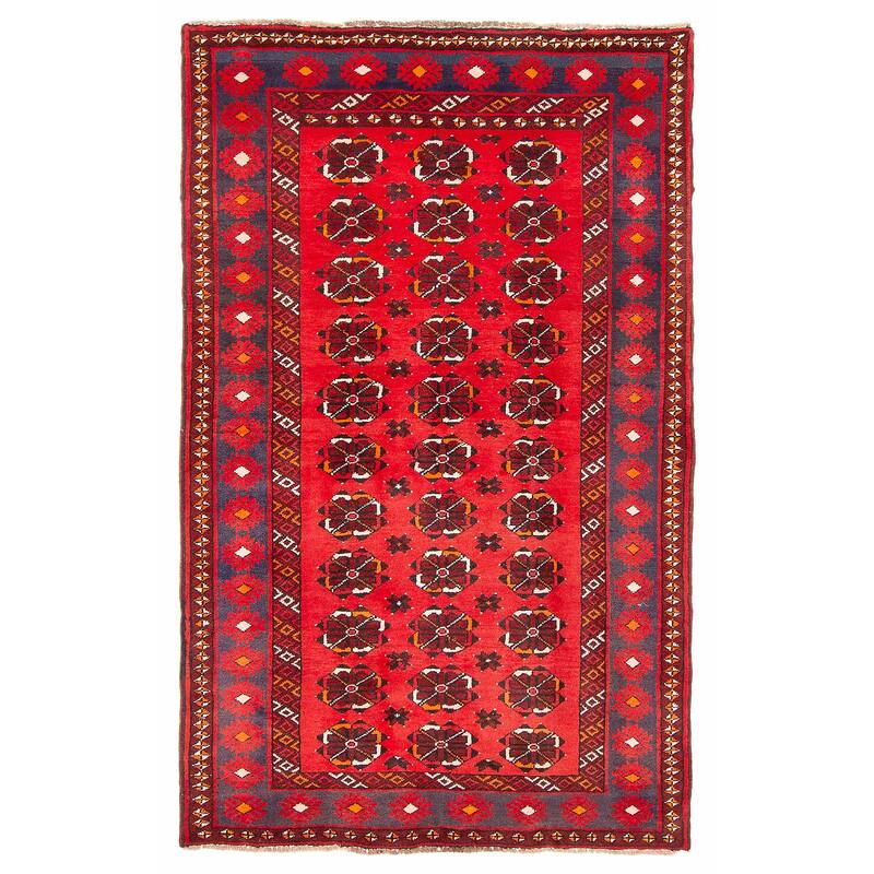 ECARPETGALLERY Hand-knotted Andelz Red Wool Rug - 3'5 x 5'7 - Red - 3'5 x 5'7