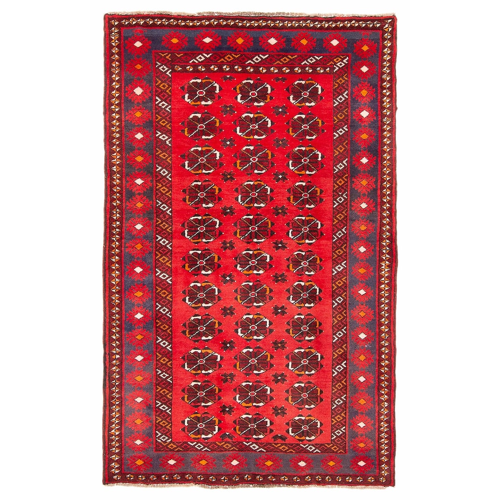 ECARPETGALLERY Hand-knotted Andelz Red Wool Rug - 3'5 x 5'7