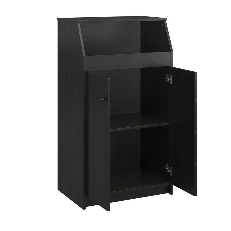 Anmytek Loft Style 2 Door Storage Tower Modern Storage Organizer