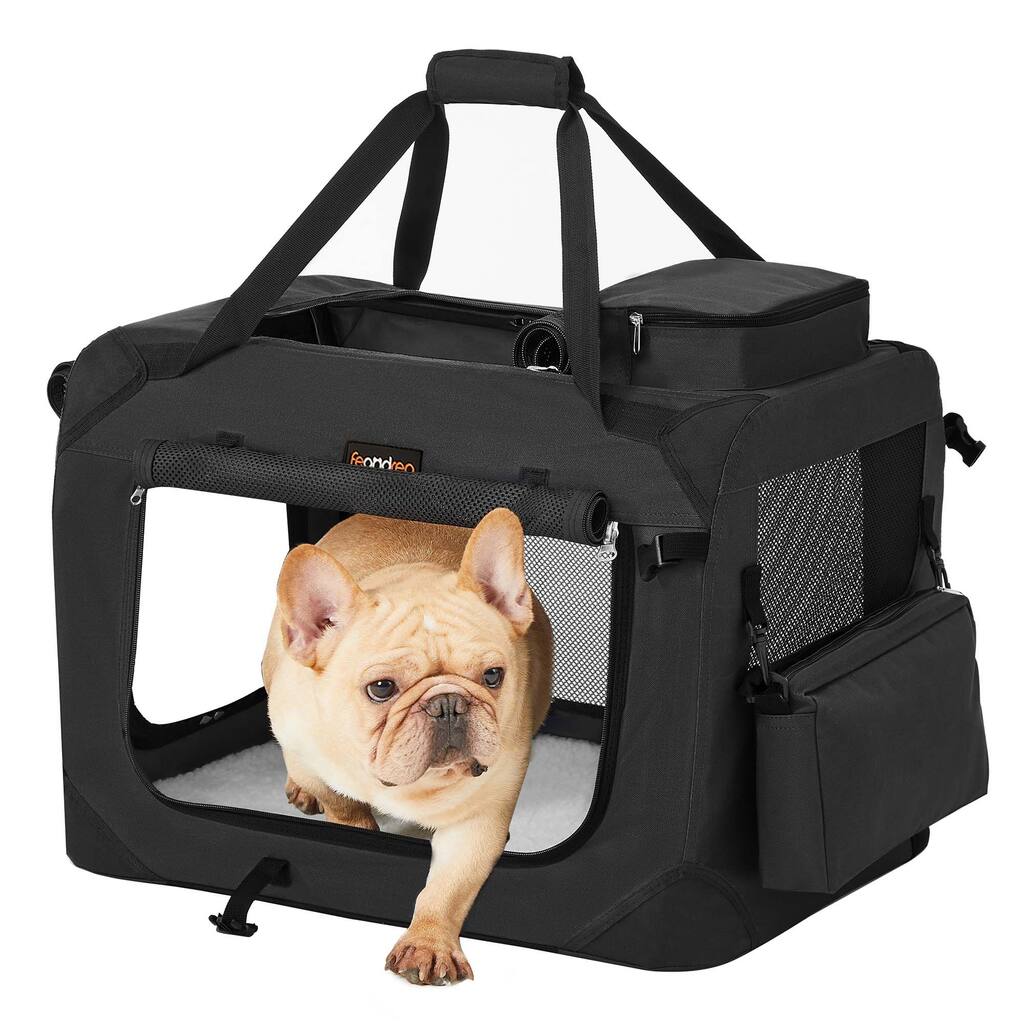 Convenient and Comfortable Pet Carriers for Dogs in Black, Portable and Foldable