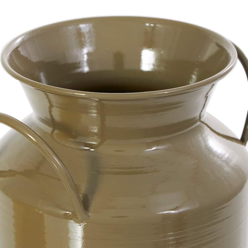 Multi Colored Metal Jug Decorative Vase with Handles (Set of 2) Bed