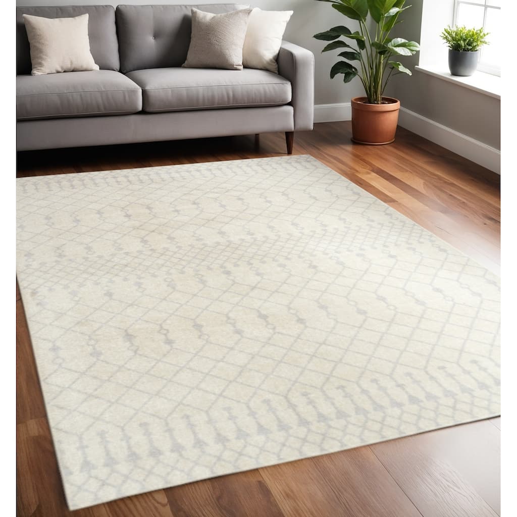 HomeRoots Moroccan Bohemian Rectangle Area Rug - 84.00 in. x 63.00 in. x 0.25 in.