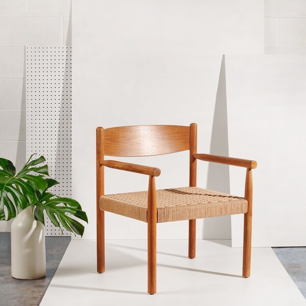 SAFAVIEH Couture Adalee Danish Rope Accent Chair. 25 IN W x 25